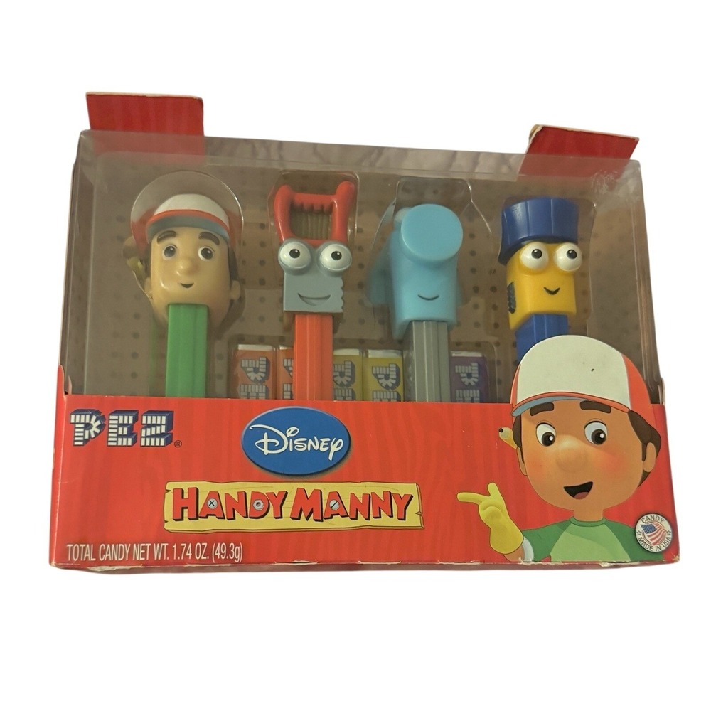 Disney Handy Manny Pez Collector Set Retired New In Box 4 Dispensers & Candy